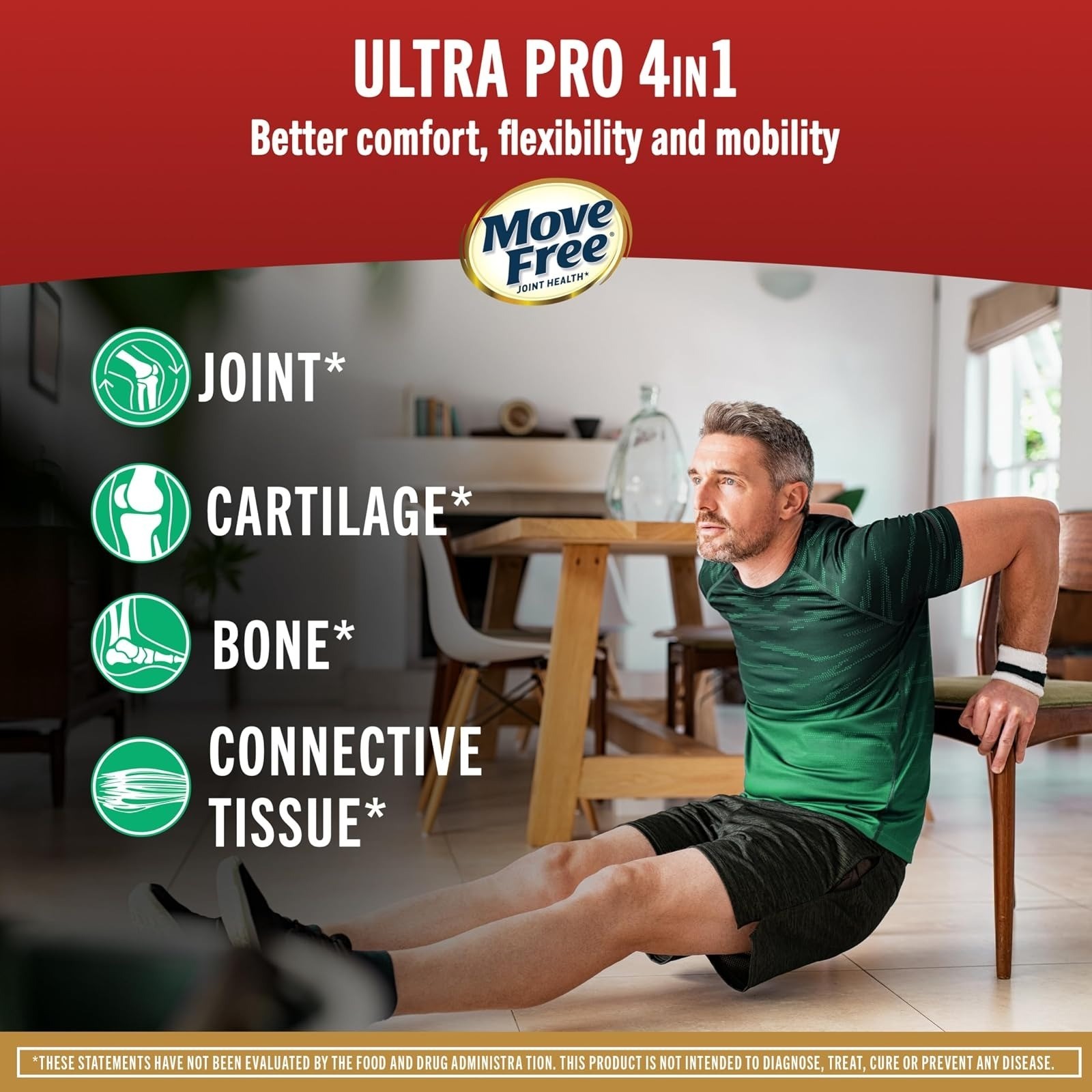 Move Free Ultra Pro Joint Support – Type 2 Collagen & MSM – 120 Tablets