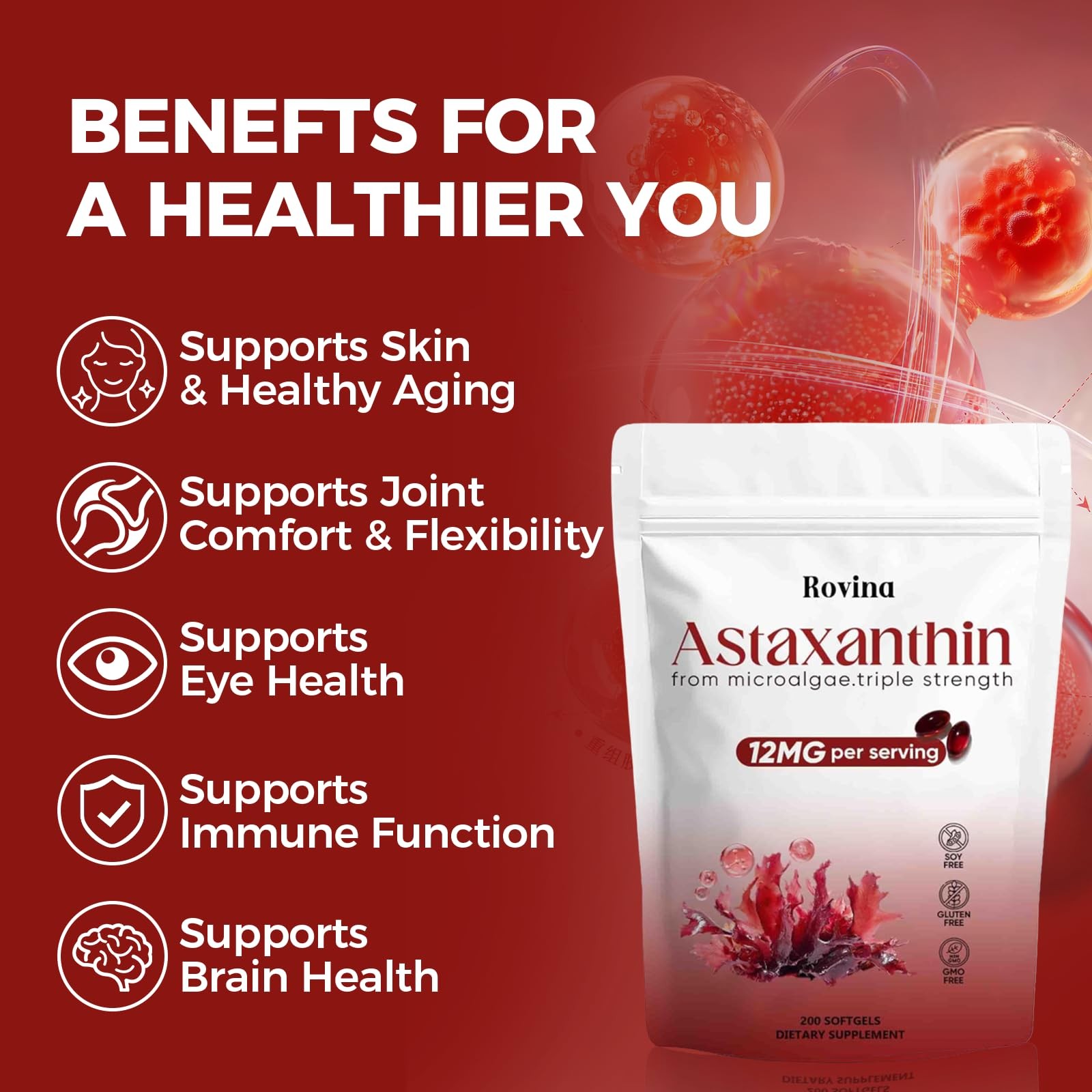 Regpem Rovina Astaxanthin 12mg, Revella 12.5 Pound (Pack of 1)