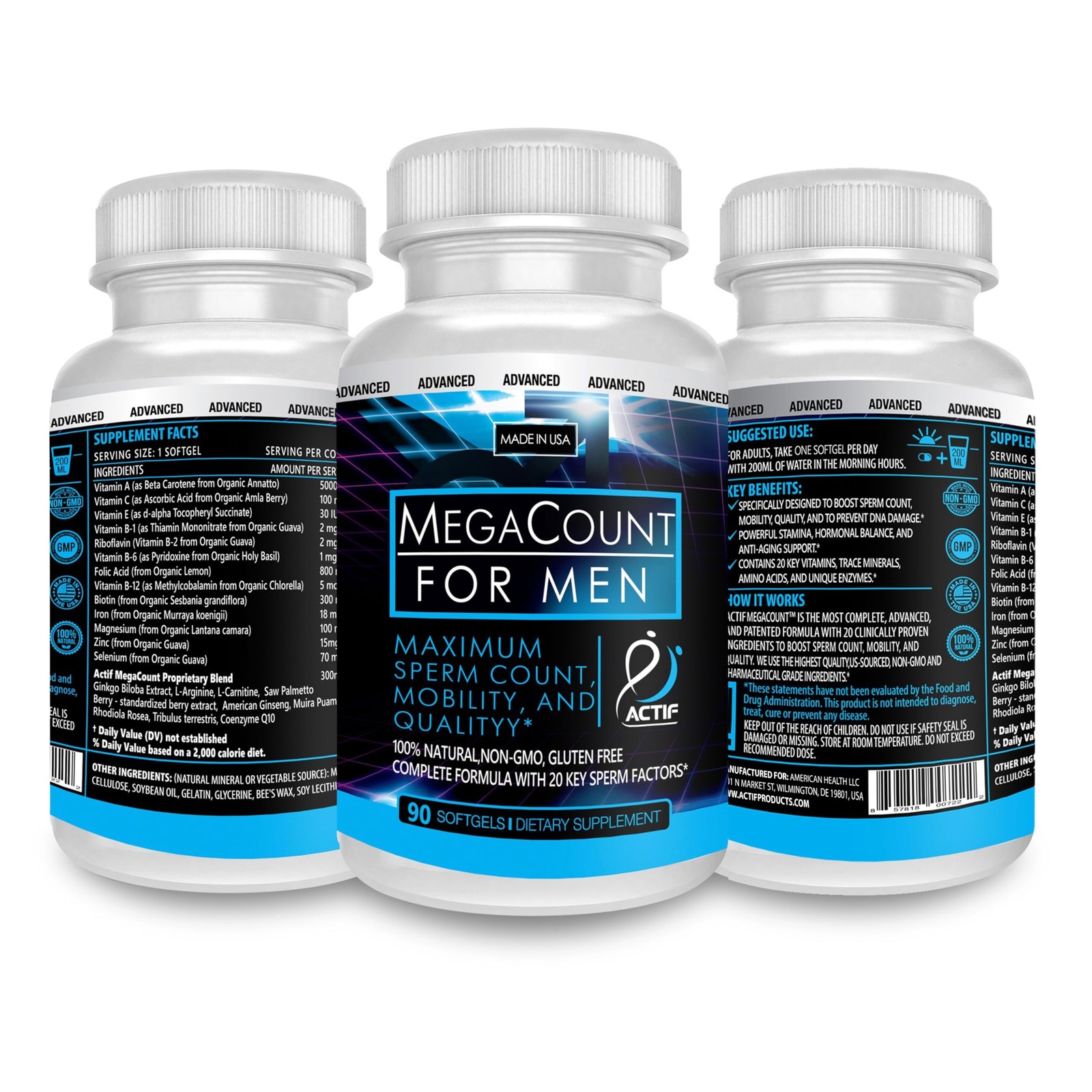 Megacount for Men – Maximum Fertility Support and Sperm Count Booster, Clinicall