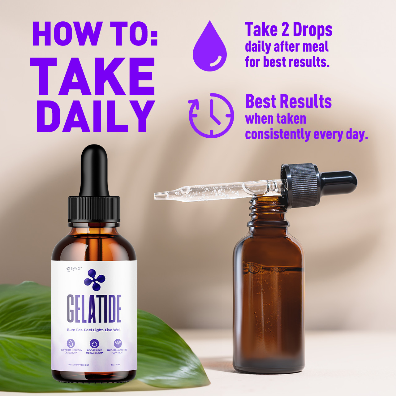 (5 Pack) Gelatide Drops Advanced Health & Fitness Supplement Gela Tide 150 Servs