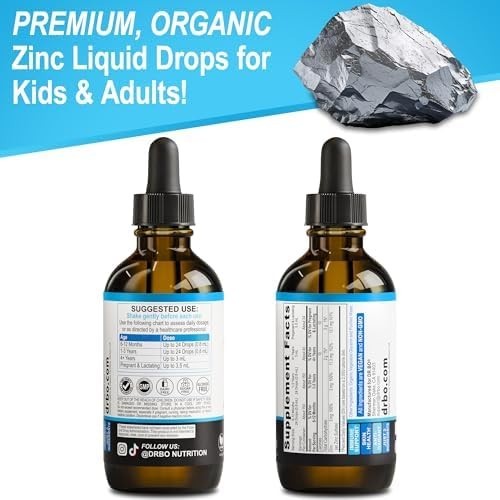 Zinc Supplements Liquid Drops Organic – Pure Organic Ionic Liquid Zinc Suppleme