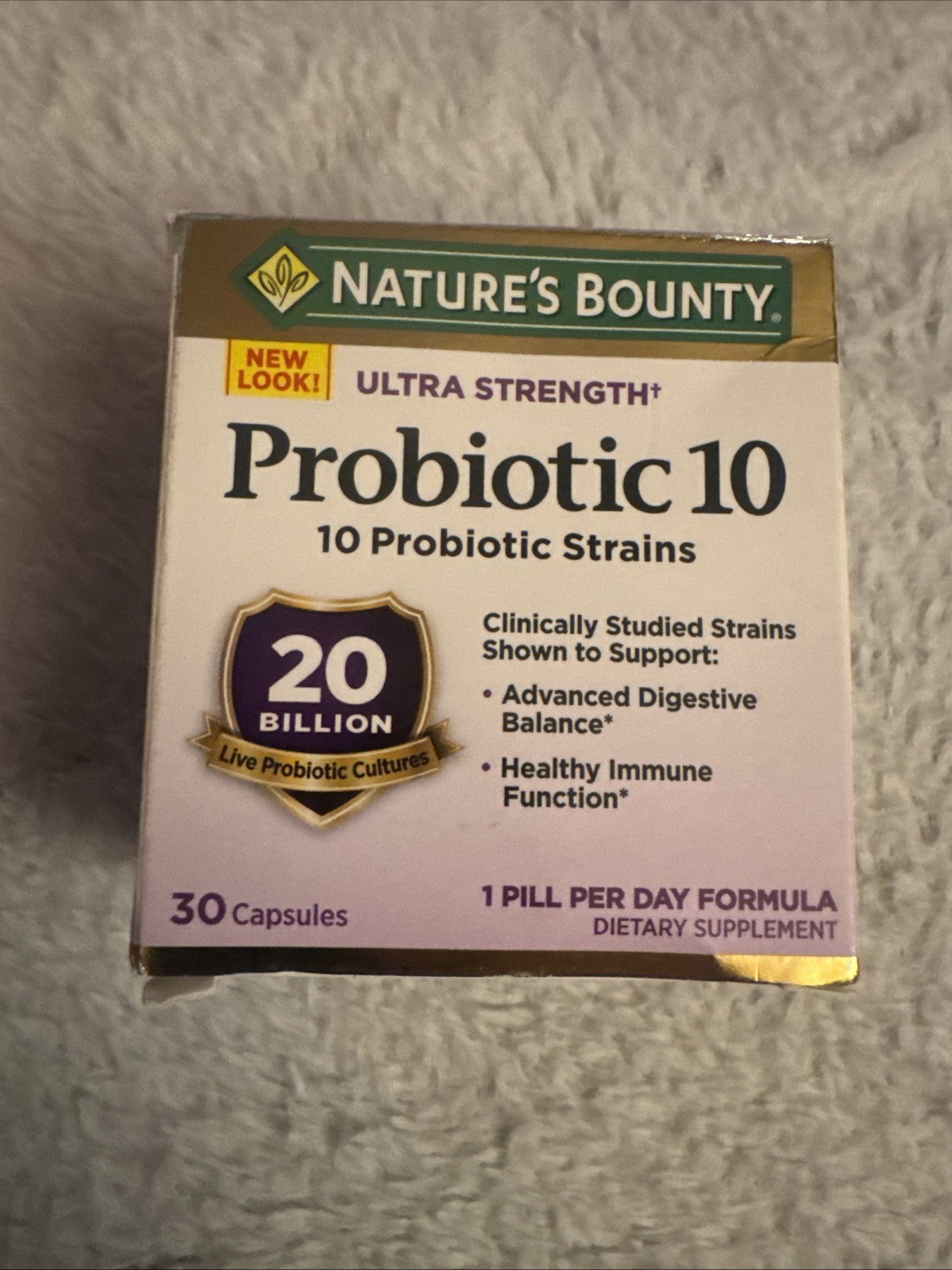 Natures Bounty Probiotic 10 Ultra Strength 30 Capsules Exp 07/2026