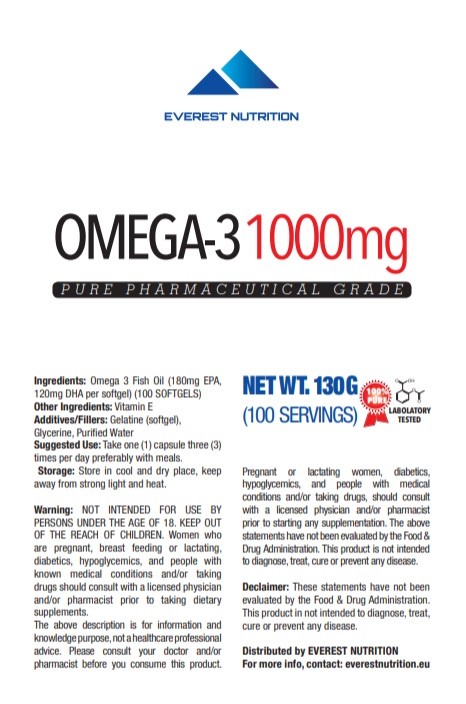 OMEGA 3 1000 mg SOFTGELS FISH OIL LOWER CHOLESTEROL, GOOD IMMUNITY, ANTIOXIDANT