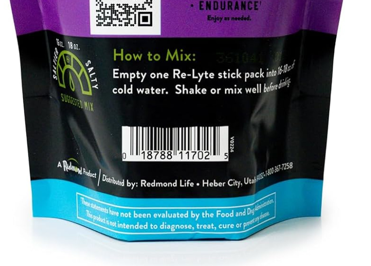 REDMOND Re-Lyte Hydration Electrolyte Powder Mix, Variety Pack, 30 Stick Packs