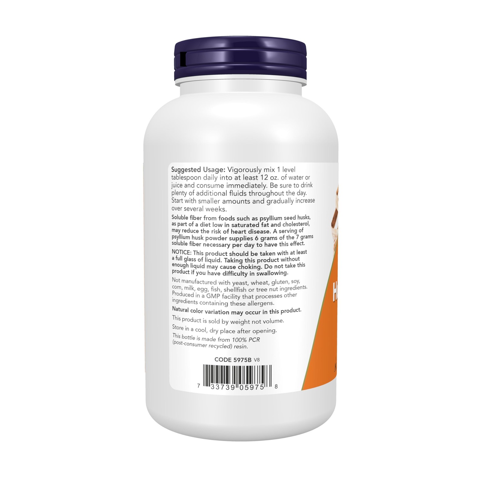 NOW Foods Supplements, Psyllium Husk Powder, 12 Ounce (Pack of 1), No Color