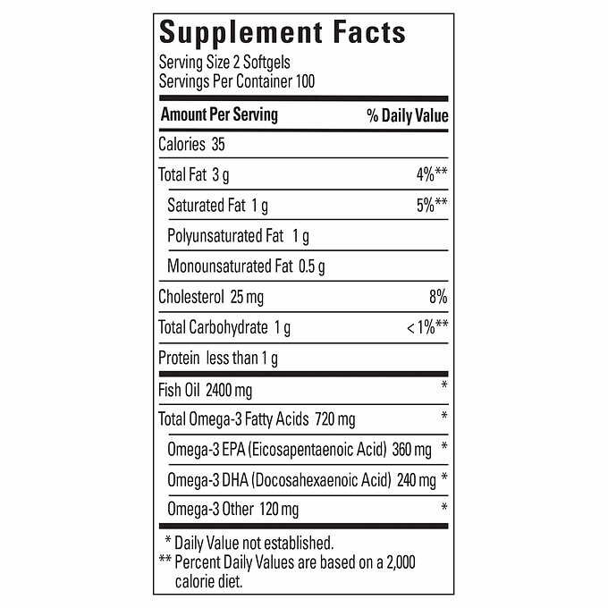 Nature Made Fish Oil 1200 mg, EPA, DHA & 360 mg OMEGA-3, 300 Softgels