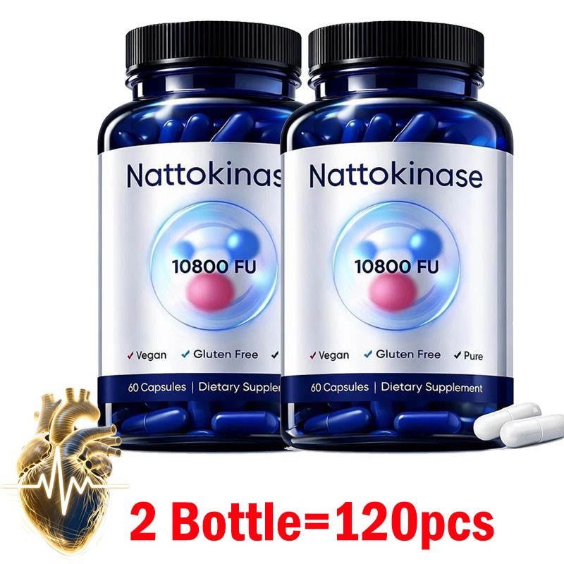 1-5X Nattokinase Supplement – 10800 FU 60 Capsules Per Serving HOT 2026