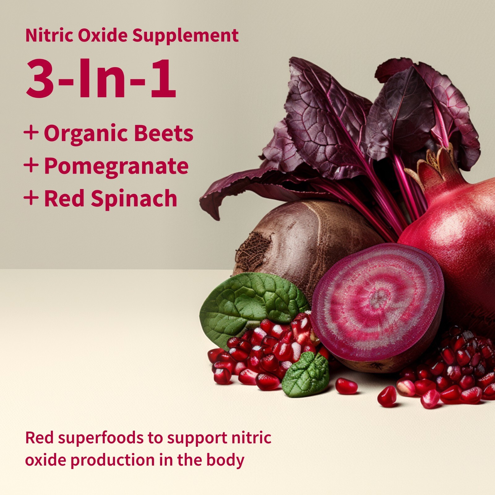 Original Organic Berry Beet Root Nitric Oxide Powder, Heart & Blood Pressure