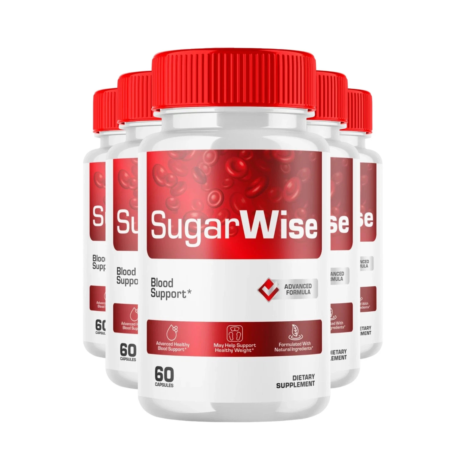 5 New Unopened Bottles 60count Each, Sugar Wise Blood Sugar Supplement Fast Ship