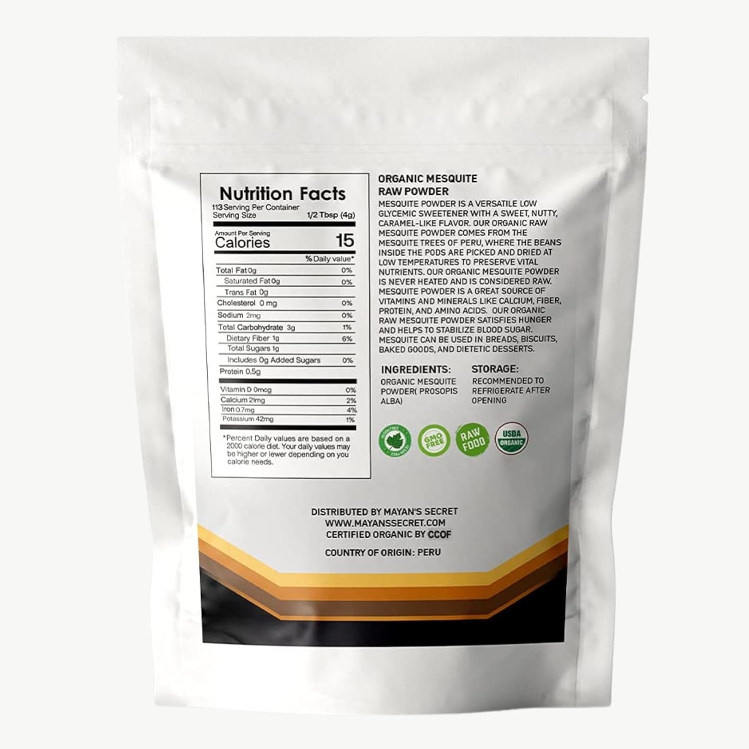 Mesquite Certified Organic Powder Dairy-Free, Gluten-Free, BULK Wholesale