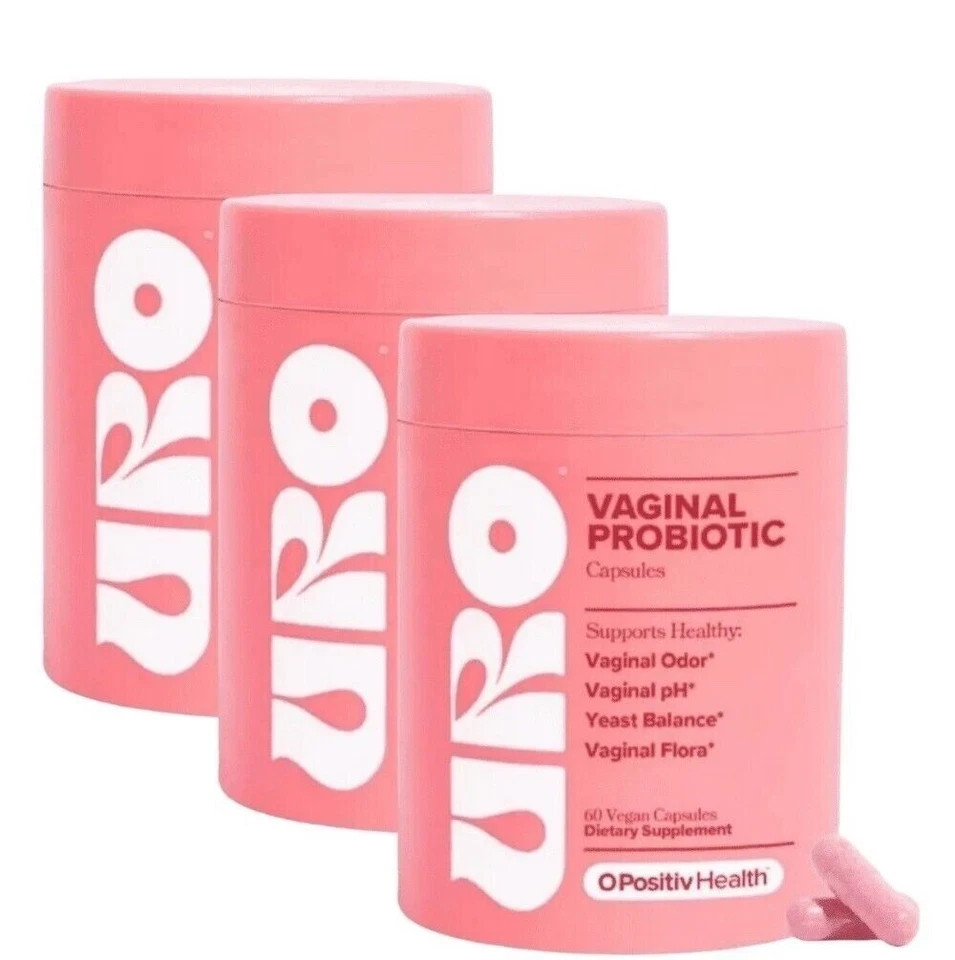 3PACK URO O Positiv Vaginal Probiotics for Women pH Balance w/ Prebiotic