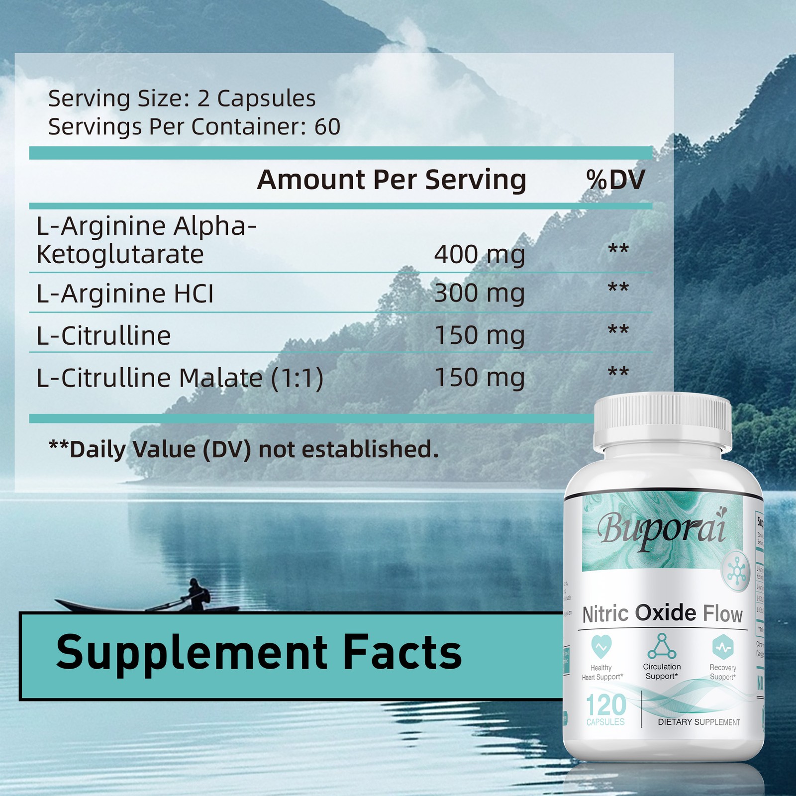 Nitric Oxide Flow 240pcs – Cardiovascular & Heart Health, Enhanced Endurance