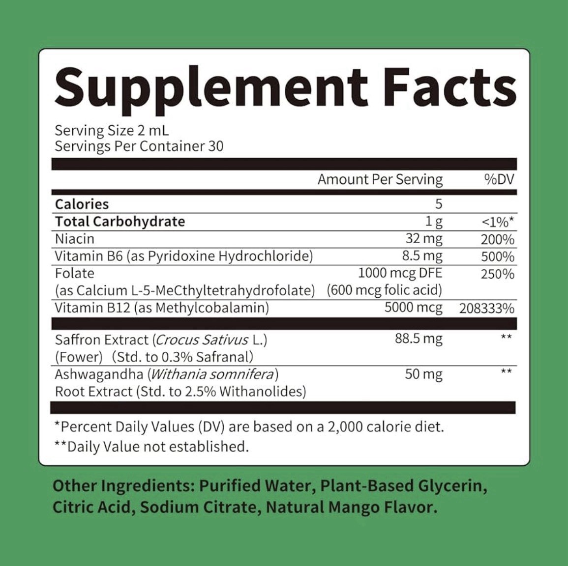 iMATCHME Methylated B-Complex Drops w/ Ashwagandha, Mango 2 fl oz