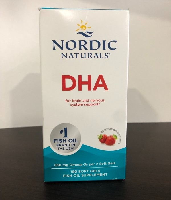 Nordic Naturals DHA, 830 mg, Strawberry Flavor, 180 Soft Gels, Exp 10/2026