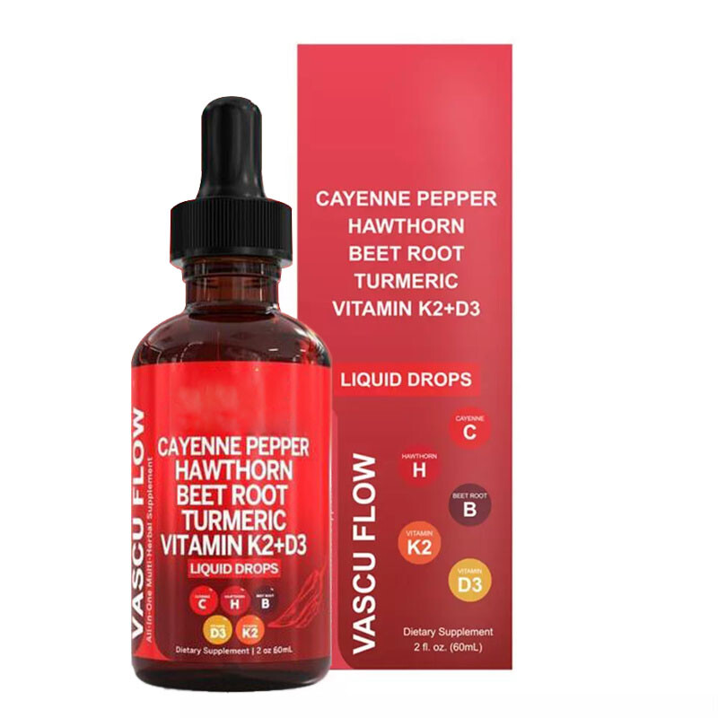 Nutra Cayenne Turmeric Vascu Pepper Flow Beet Root Liquid Vitamin Hawthorn Drops
