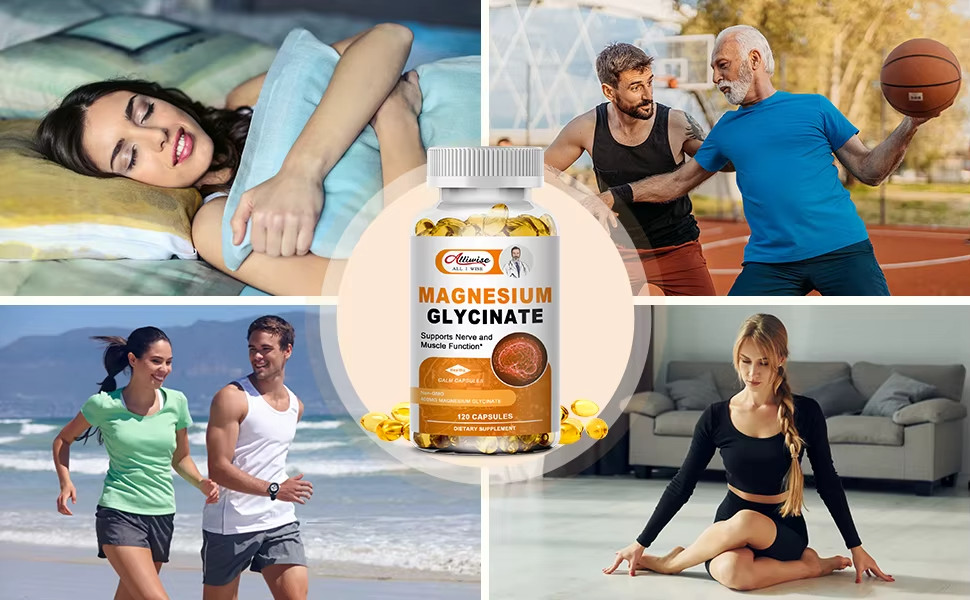 Magnesium Glycinate 500mg with Zinc, Vitamin D3 & B6, Non-GMO Veggie Capsules