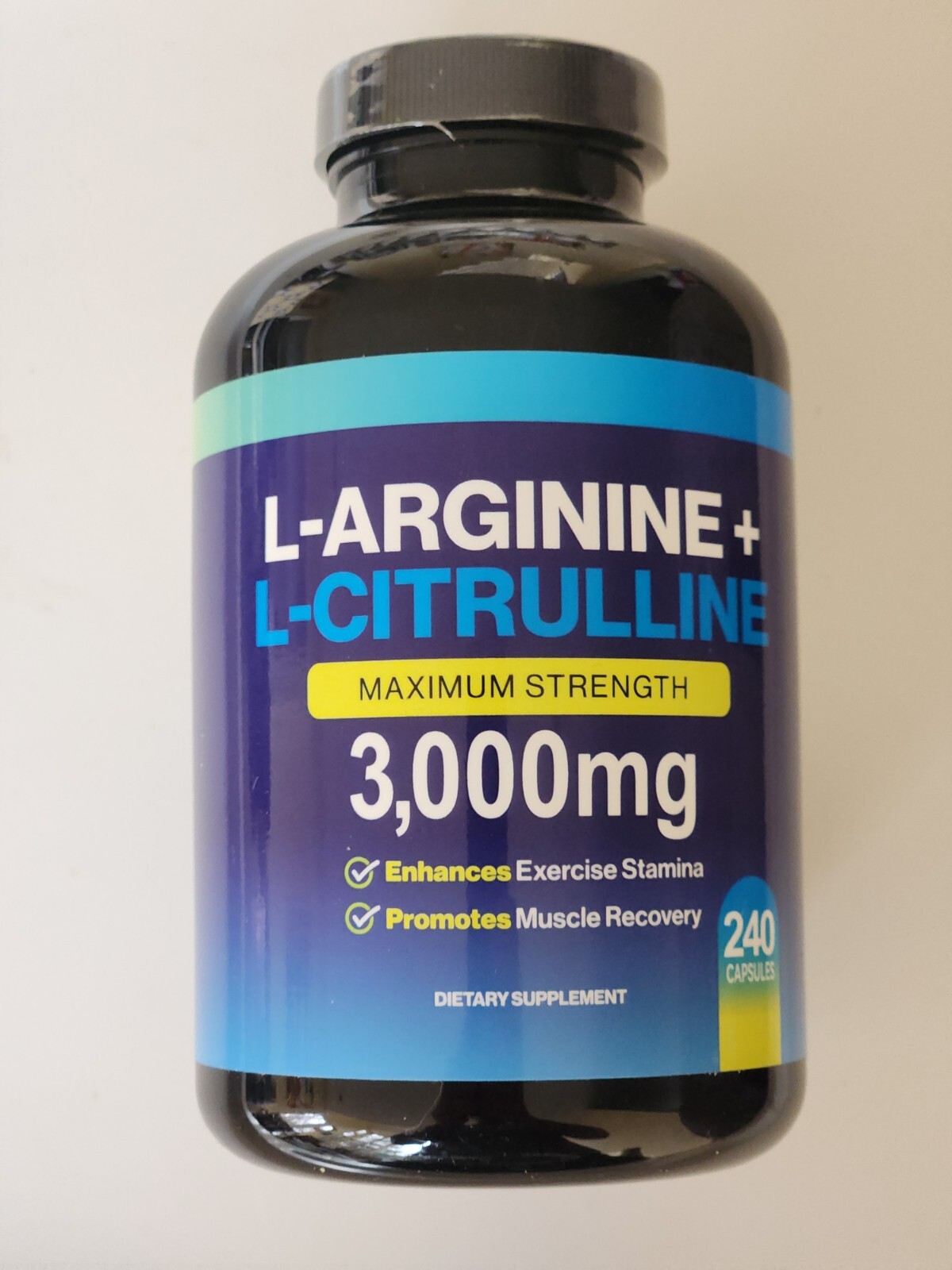 L-Arginine 1000mg L-Citrulline 2000mg 240Caps Amino Acid Non GMO/Gluten Free