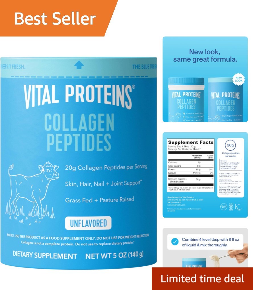 Hydrolyzed Collagen Peptides Powder – Supports Skin, Hair, Nails & Joints