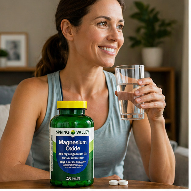 2-Pack Spring Valley Magnesium Supplement Tablet for Bone Health, 250mg 250ct