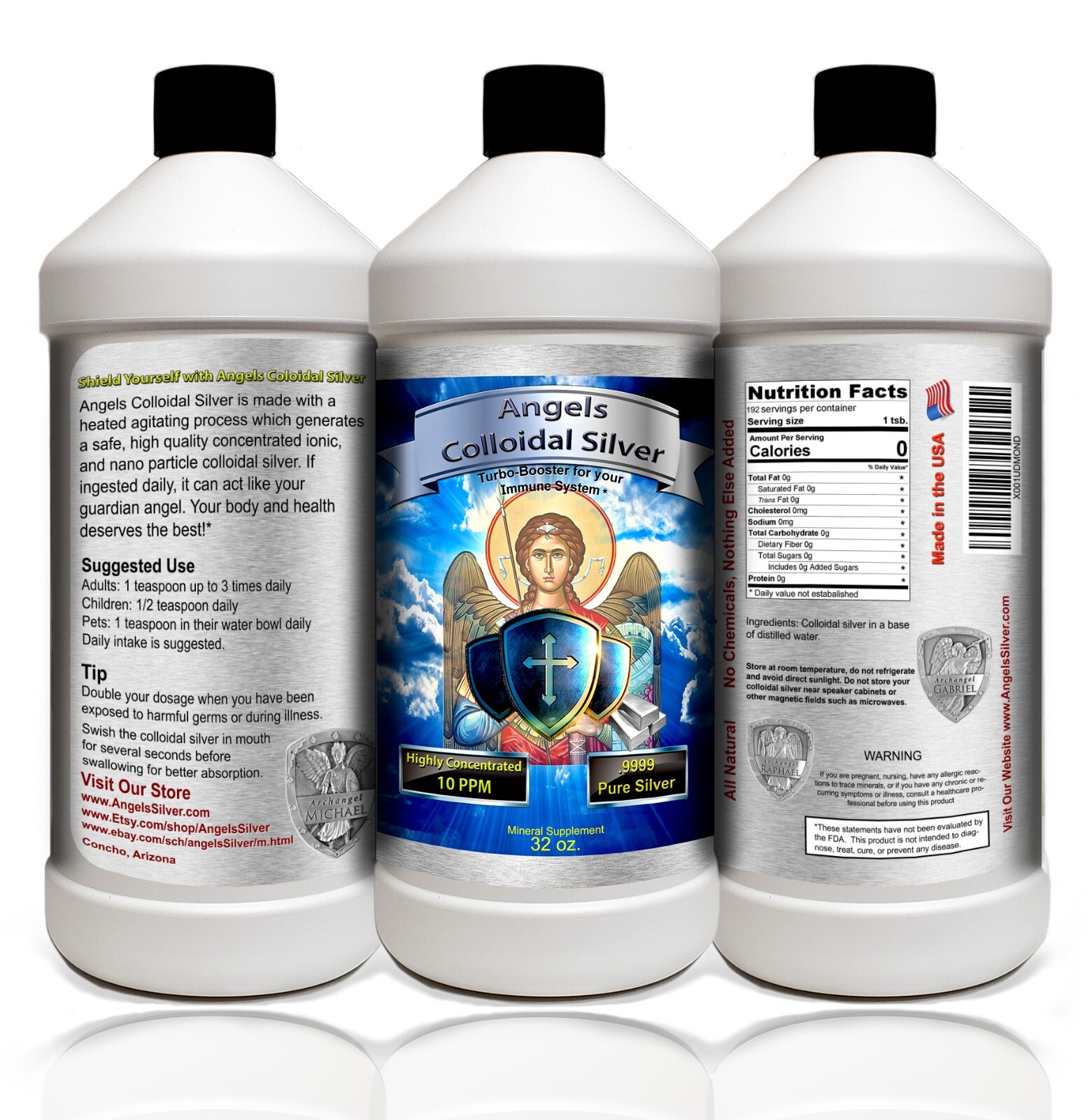 Colloidal Silver 32 oz 10ppm BEST DEAL!