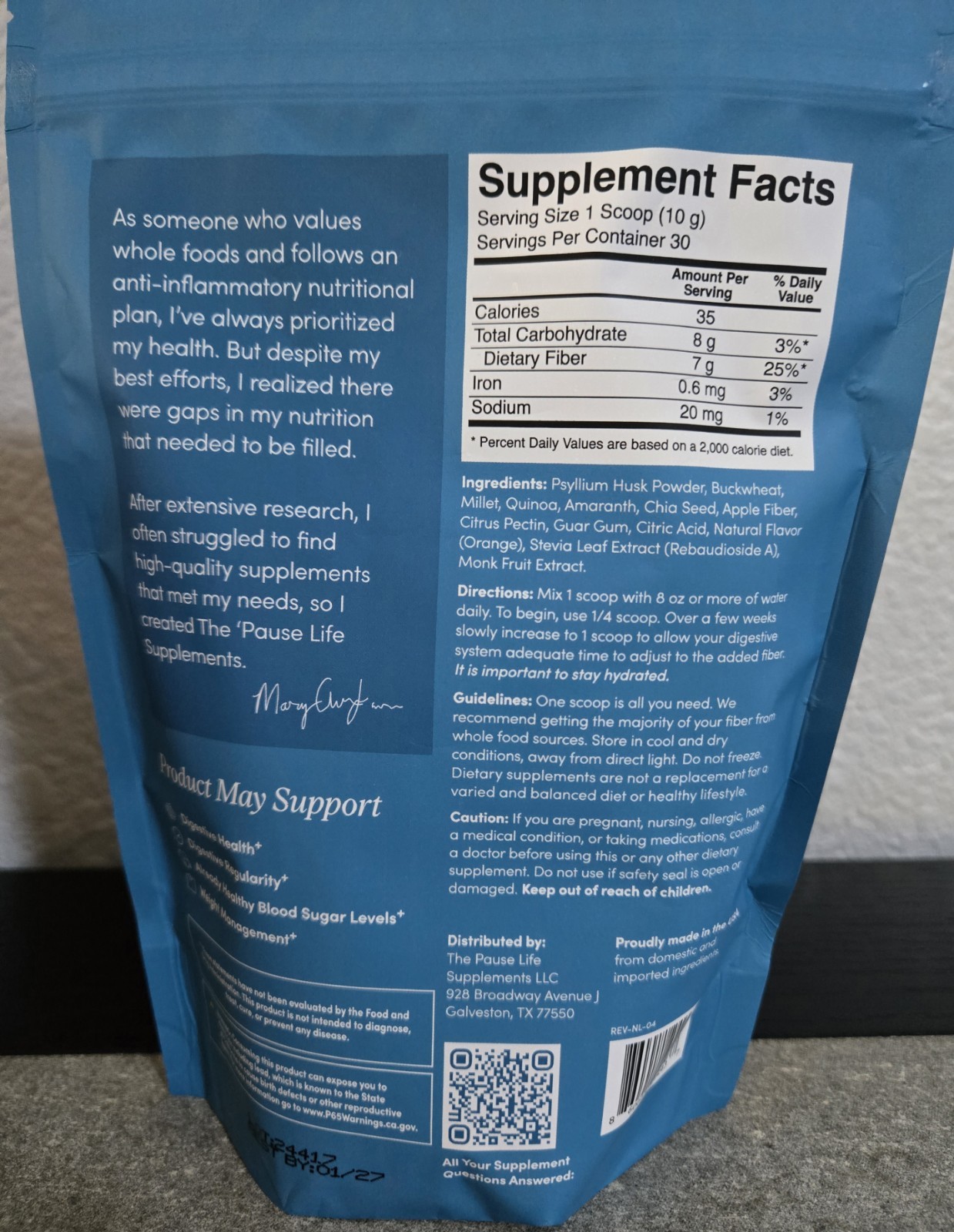 New The “PAUSE” Nutrition Fiber GDX Dietary Supplement Orange Flavor