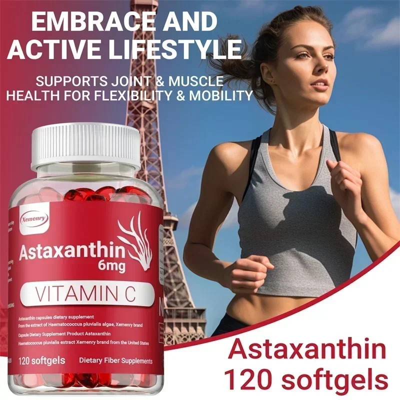 Astaxanthin & Vitamin C 240pcs – Brightens Skin Tone, Heart & Brain, Cell Health