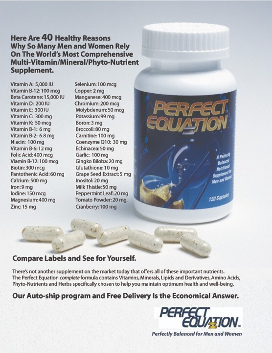 Vitamins, Minerals & Phyto-nutrients for optimum health and well being.