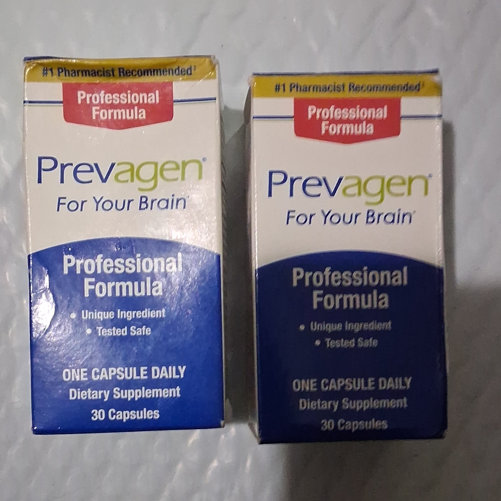 PREVAGEN PROFESSIONAL FORMULA 40mg 30 CAPs Each 2 bottles 60 Capsules Total