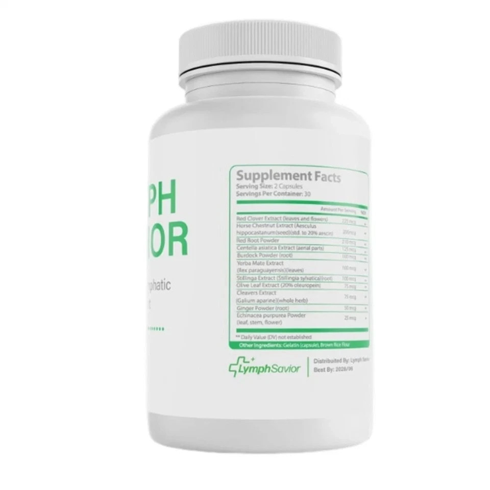 Lymph Savior innovative Lymphatic Health Support Dietary Supplement 60 Capsules