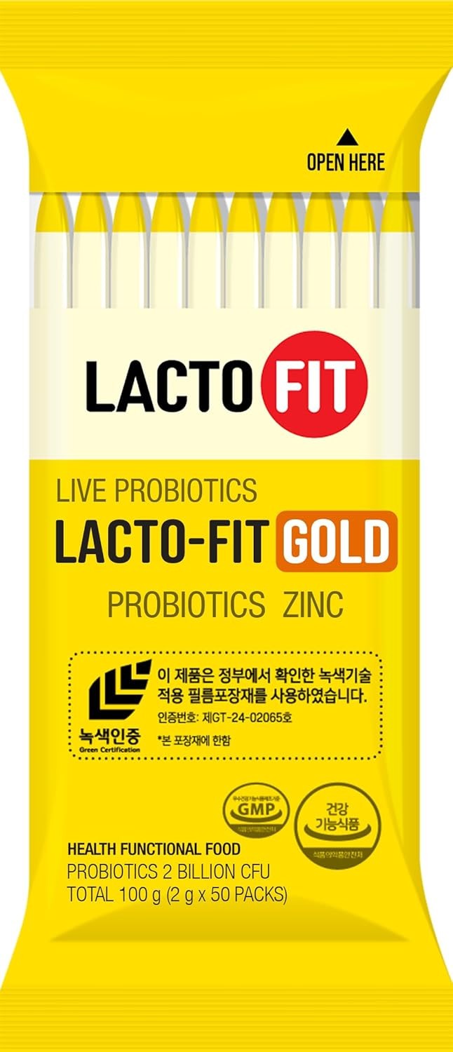 (3-PACKS) LACTOFIT GOLD PROBIOTIC POWDER STICKS (2g x 50 packs) YOGURT & GRAPE