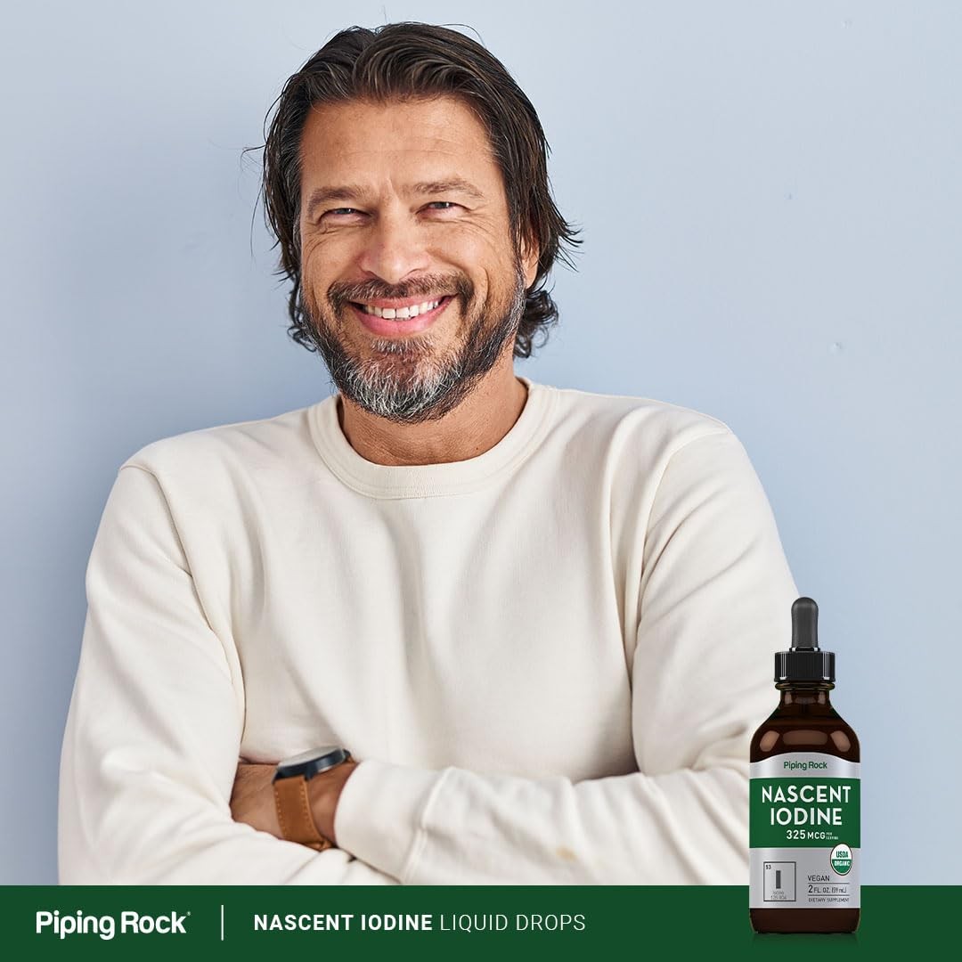 Piping Rock Nascent Iodine Drops Organic | 2 fl oz | 2 Fl Oz (Pack of 1)