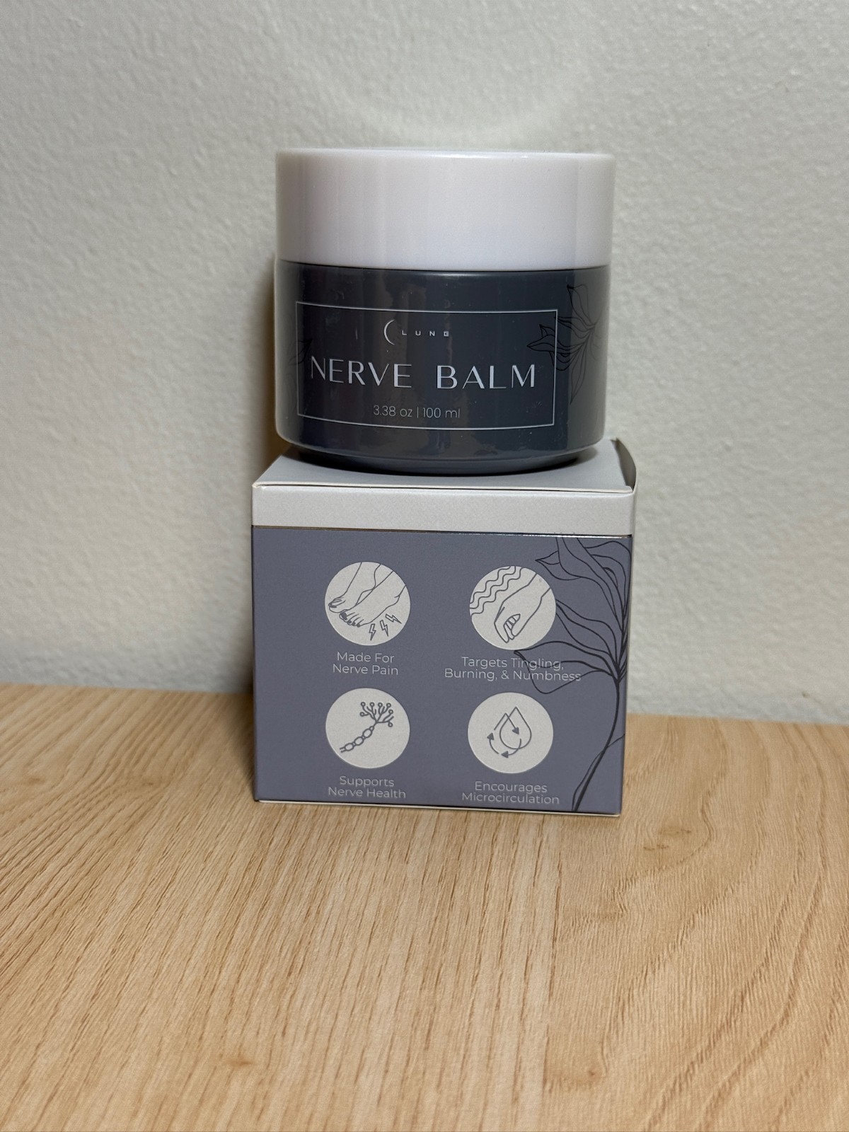 LUNE Nerve Balm 3.38 oz 1500mg Hemp Neuropathy Cream Tingling Burning Numbness