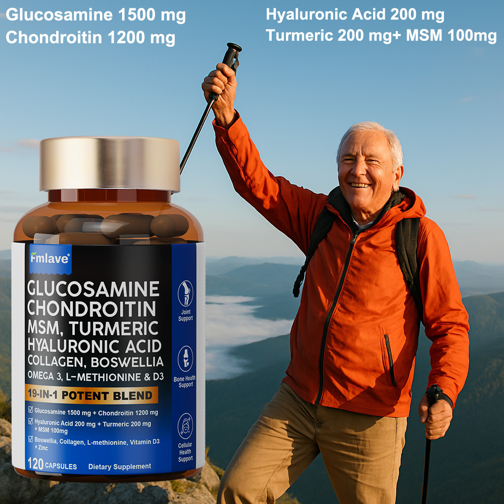 2 Pack Glucosamine Chondroitin Turmeric MSM Triple Strength Joint Support 240ct
