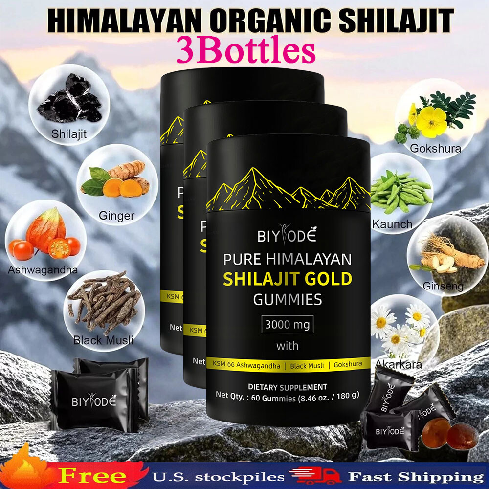 Himalayan Shilajit GOLD Gummies, Organic, Extremely Potent 3000 mg, Fulvic Acid