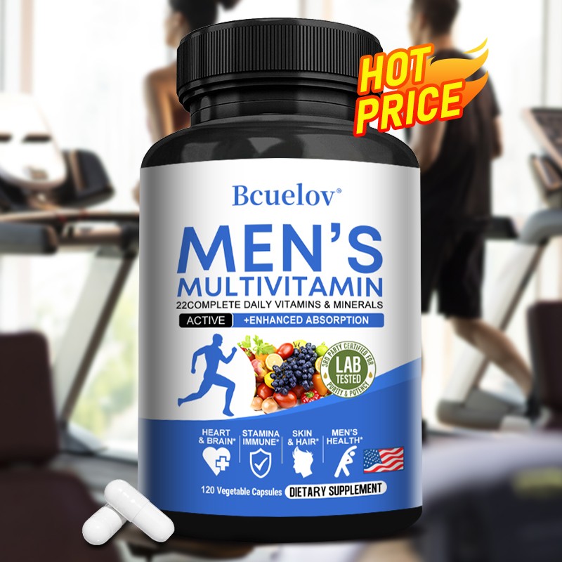 Men’S Daily Multivitamin Supplement Vitamins Minerals Enhances Energy 120 Pills
