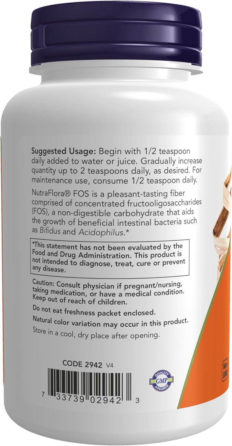 Supplements, Nutraflora FOS (Fructooligosaccharides) Pure Powder, Pre