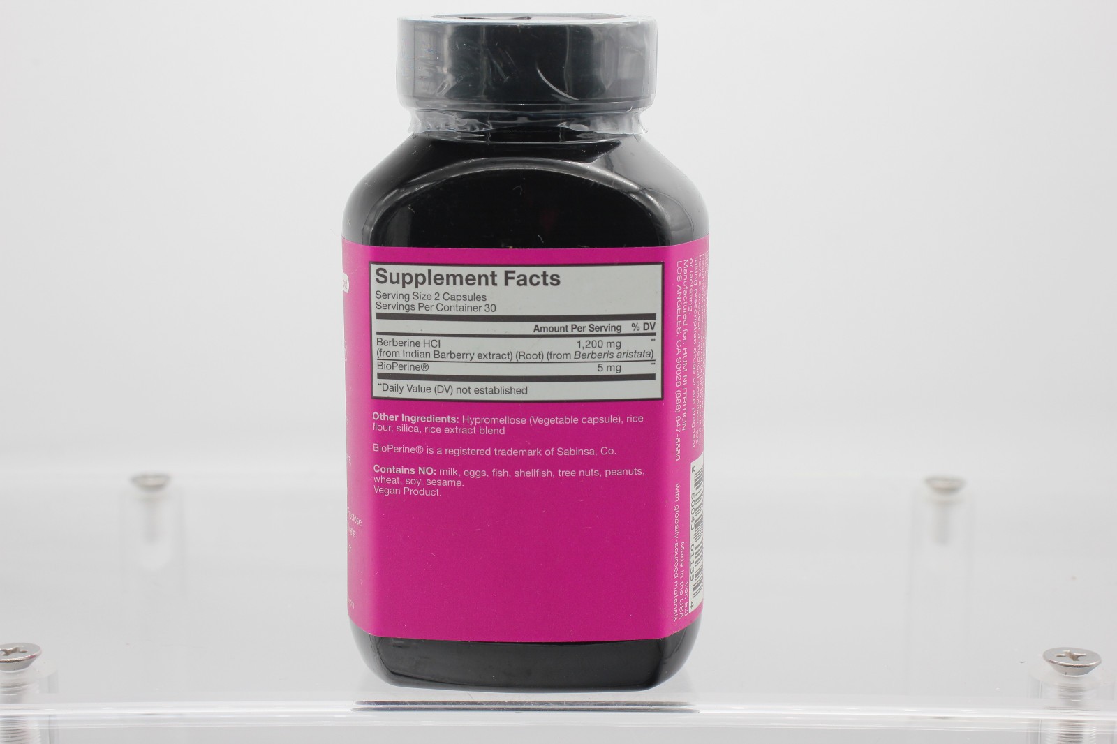 HUM Best of Berberine Metabolism Supplement, 1200mg/Serving; 60 Capsules (01/28)
