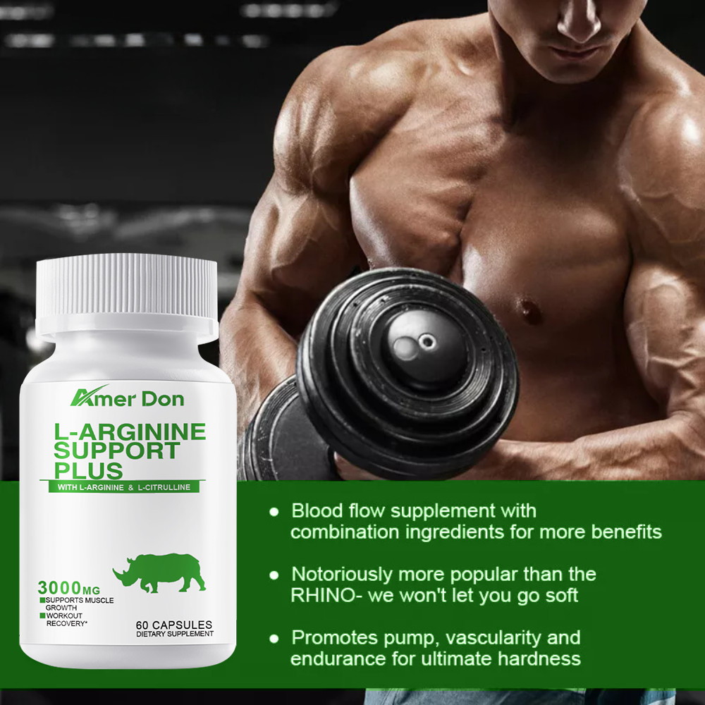 L-Arginine 3000mg Muscle Strength, Pump Testosterone Boost Men’s Health & Energy