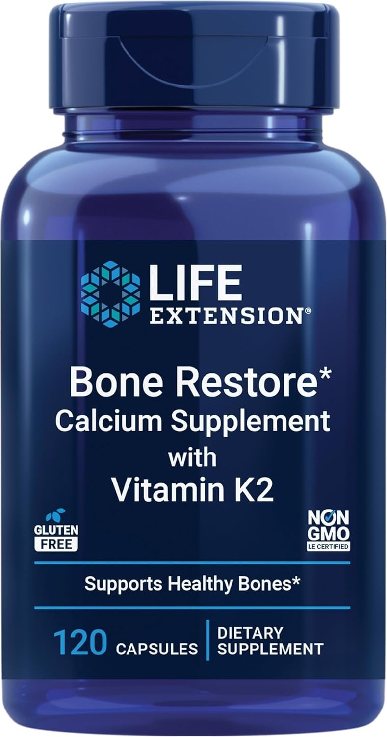 Bone Restore with Vitamin K2 – Essential Calcium & Mineral Complex, 120 Capsules