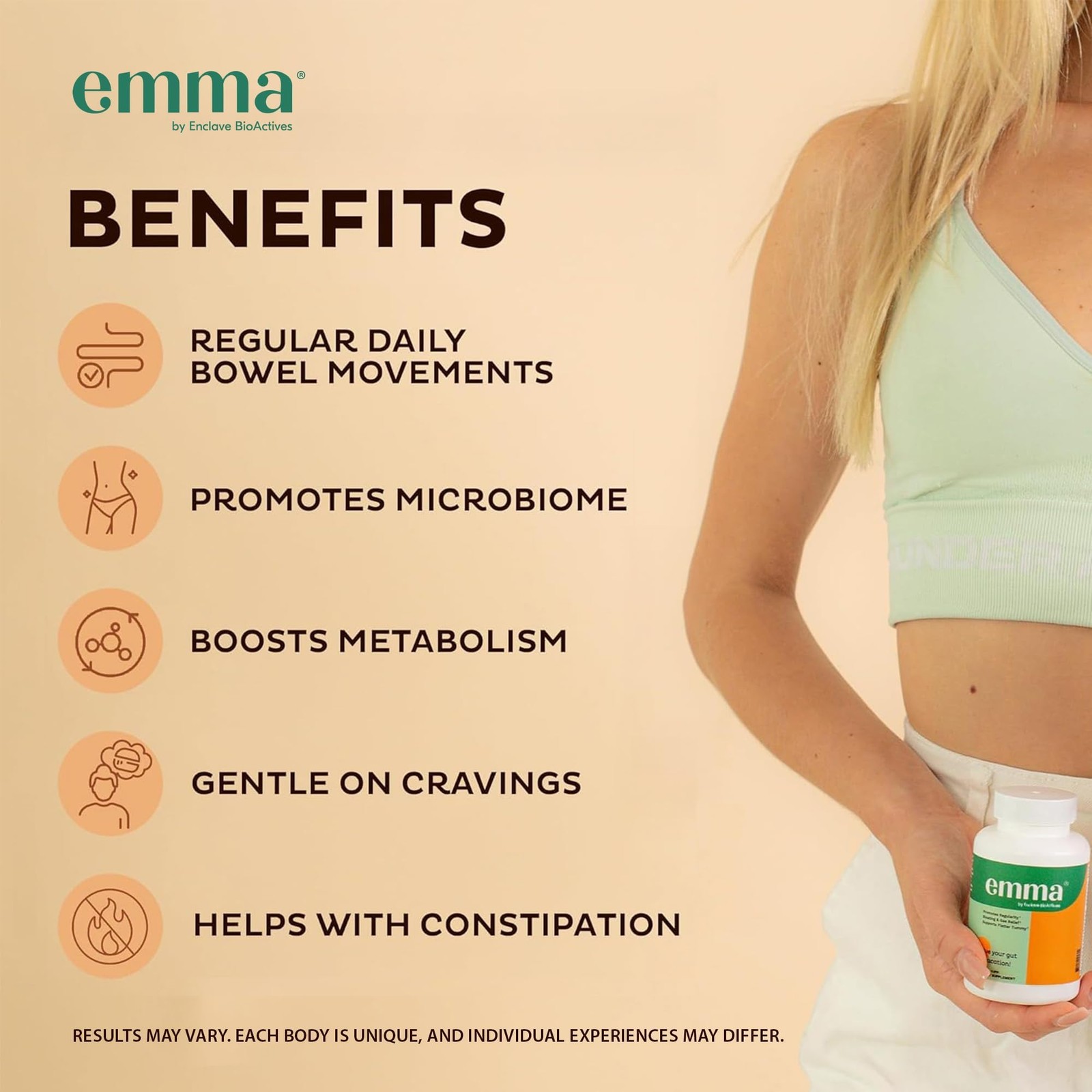 Emma Gut Health – 2 Pack – Gas and Bloating Relief, Constipation, Leaky Gut