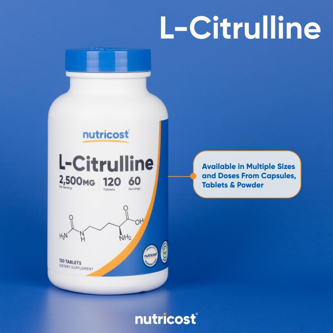L-Citrulline 2500Mg per Serving, 60 Servings, 1250Mg per Tablet, 120 Tabs – Non-