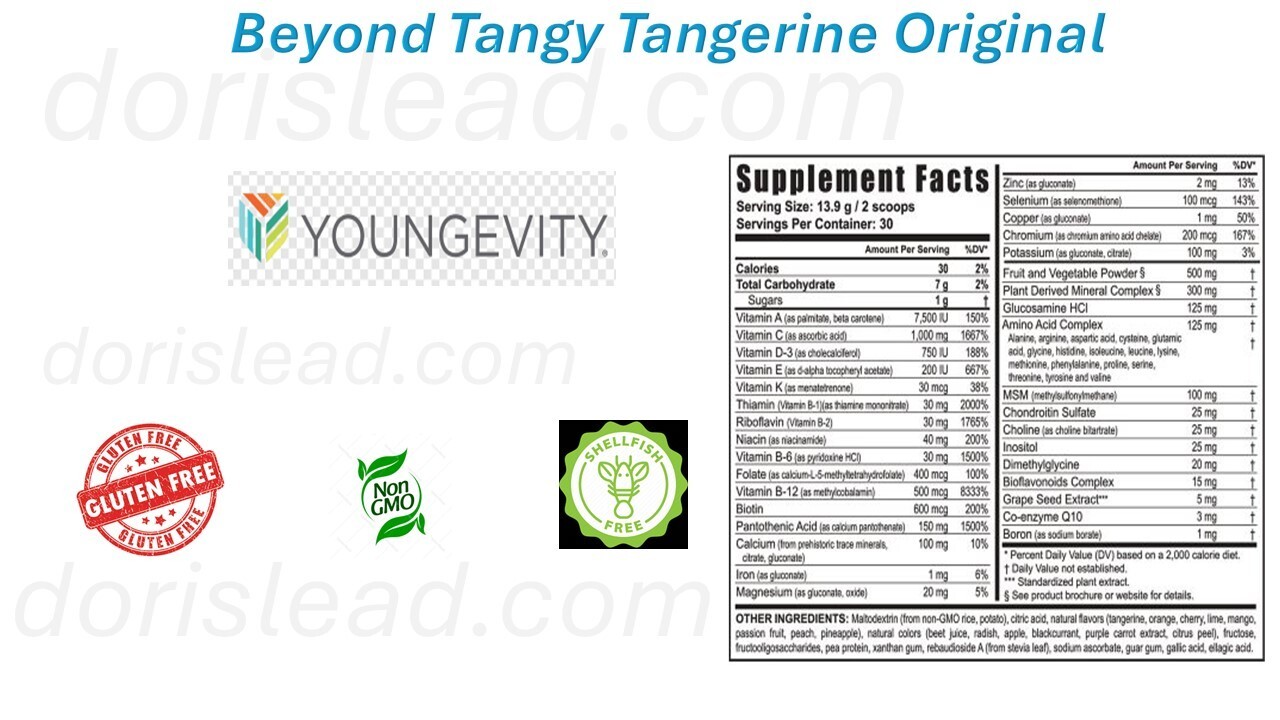 Youngevity Beyond Tangy Tangerine Original Plant Derived Minerals