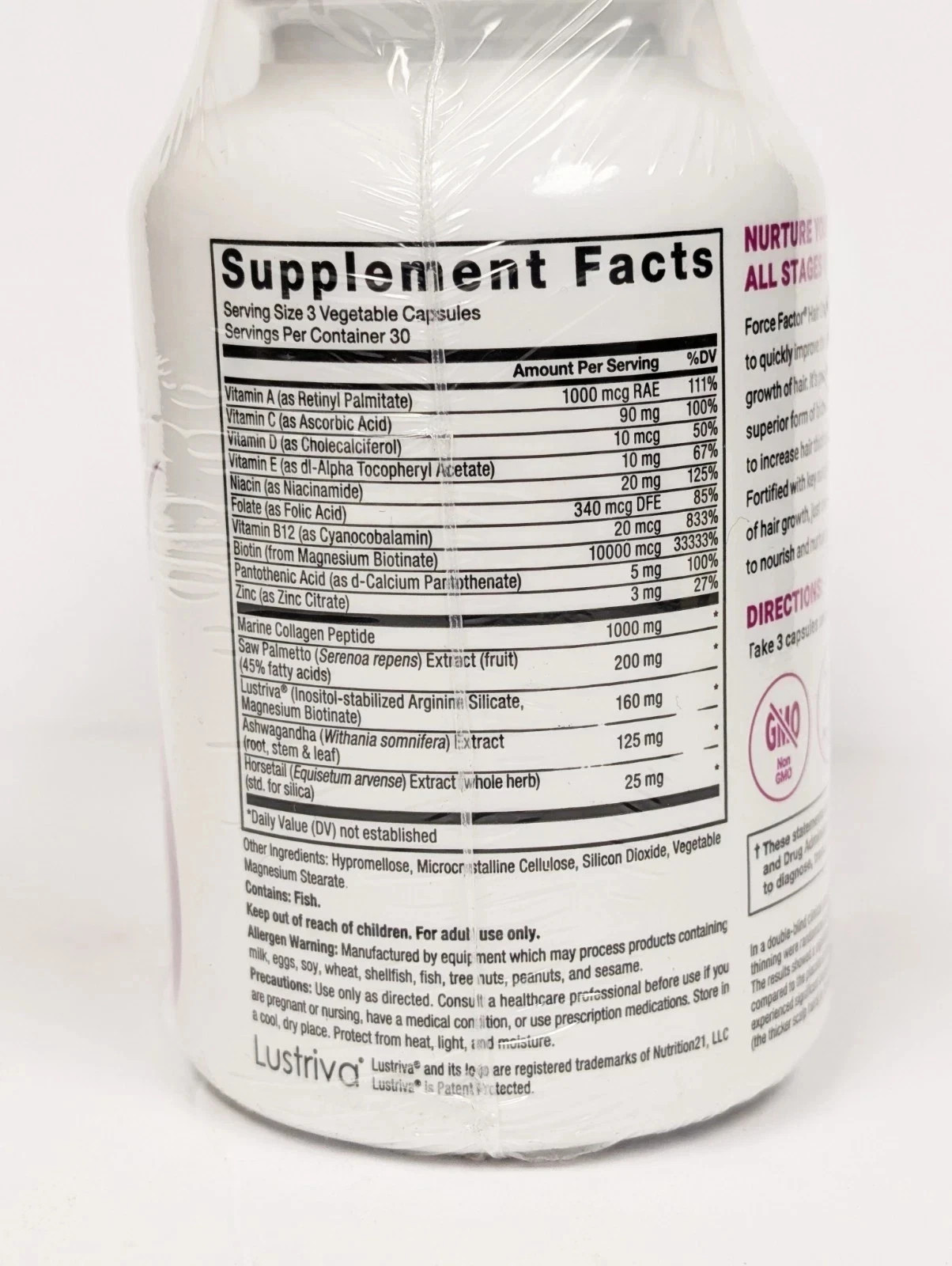 2 Bottles Force Factor Hair Growth Accelerator Capsules, 180 Count Free Shipping