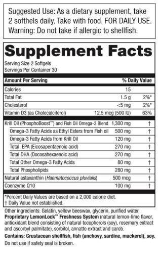 Purity Products Krill Omega 50+ with CoQ10 60 Dietary Softgels Brand New