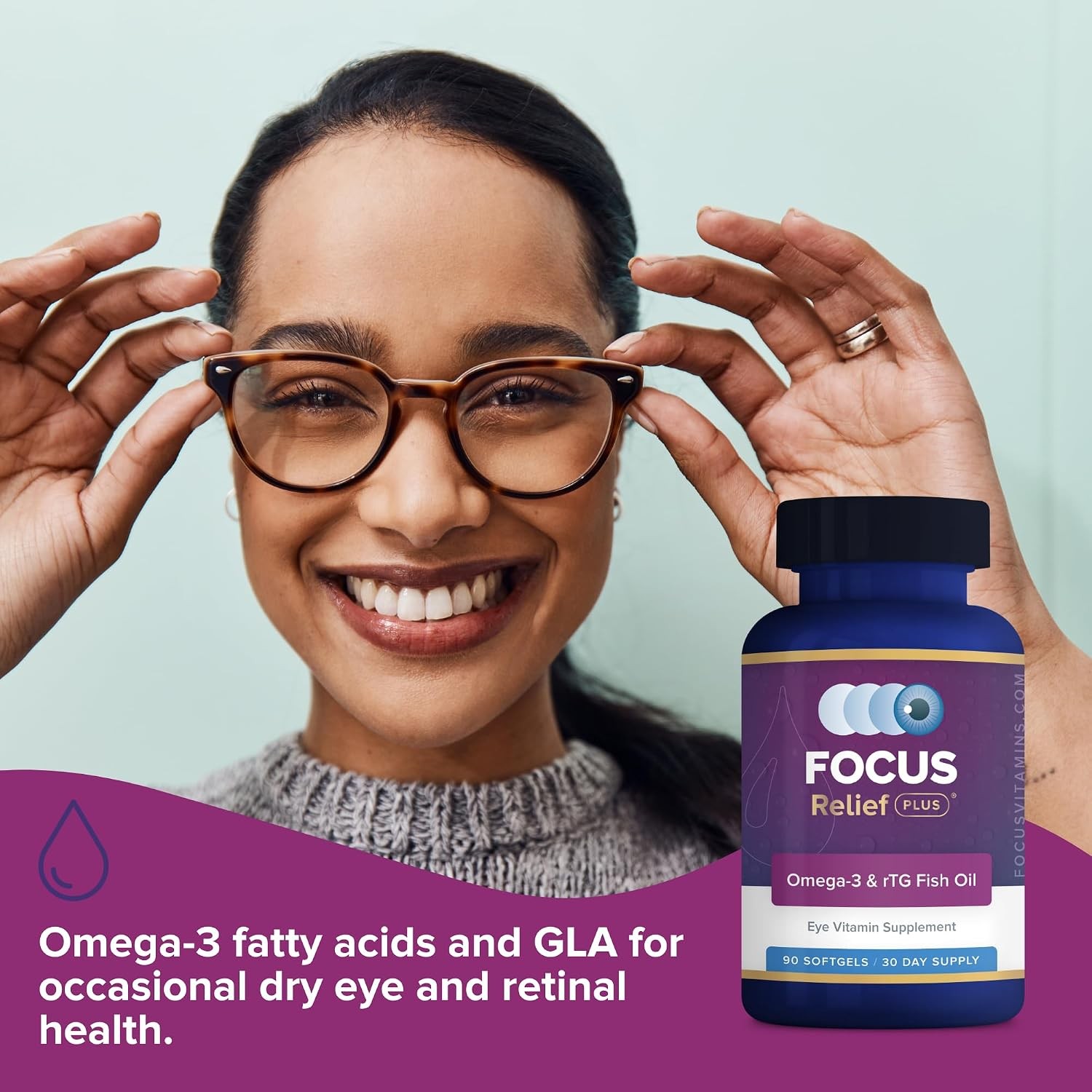 Relief Plus Formula for Dry Eyes 90 ct. 30 Day Supply Omega 3 Supplemen Dry Eyes