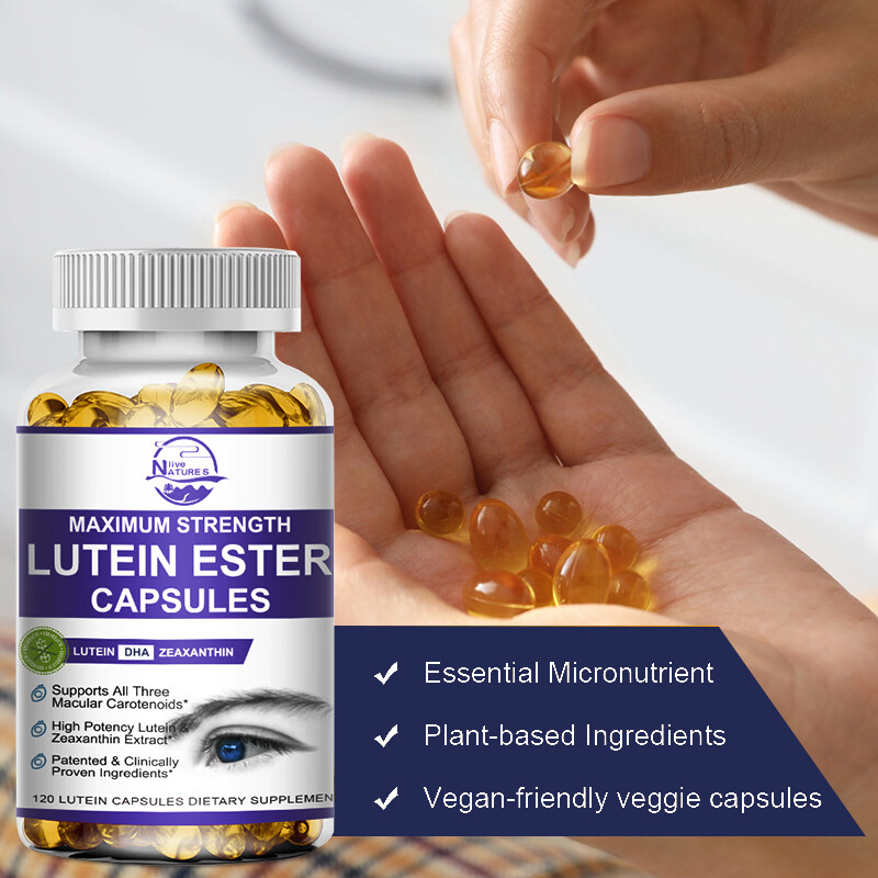 120Pcs Lutein Ester Capsules DHA Zeaxanthin Vegan Eye Health Dietary Supplement