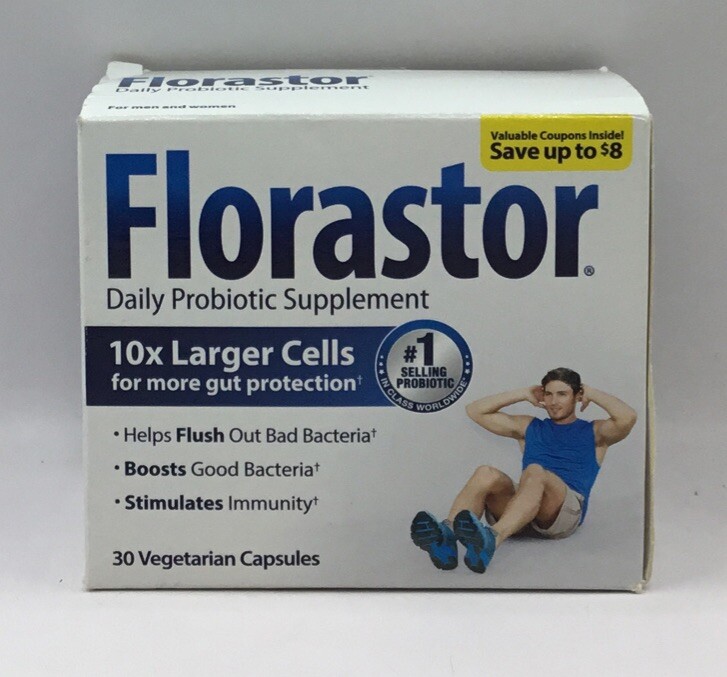 Florastor Daily Probiotic Supplement for Men Women and Children Saccharom 30 CT