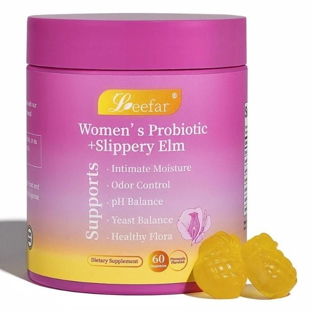 3PCS Women’s Probiotic Slippery Elm Pineapple 60 gummies pH Balance Gut Health