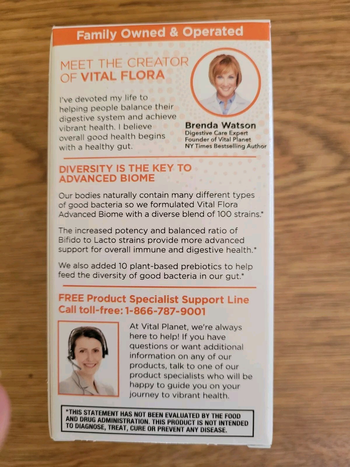 Vital Planet Vital Flora 100 Billion 100 Strain, Advanced Biome 30 Caps Exp.7/27