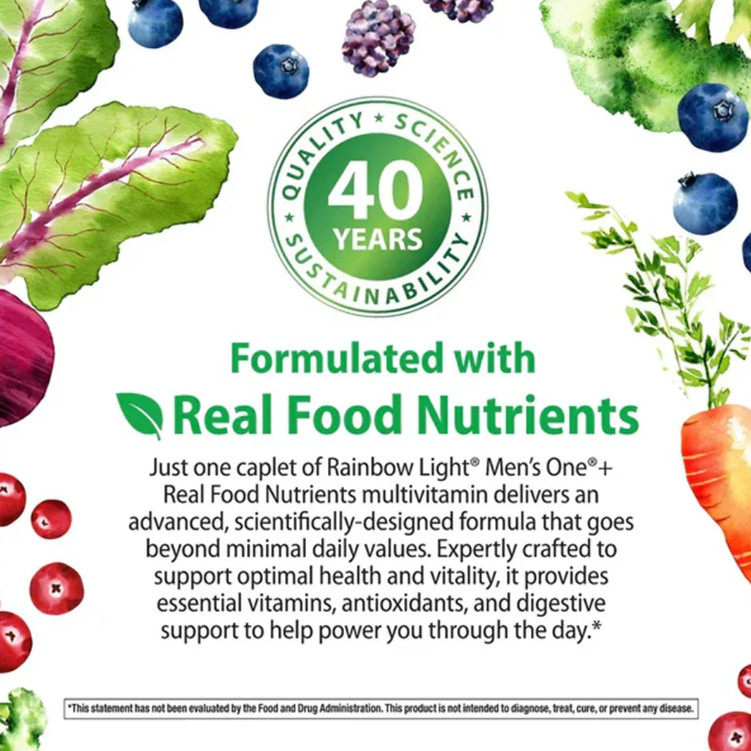 Rainbow Light High Potency Men’s One Daily Multivitamin (60 Vegetarian Tablets)